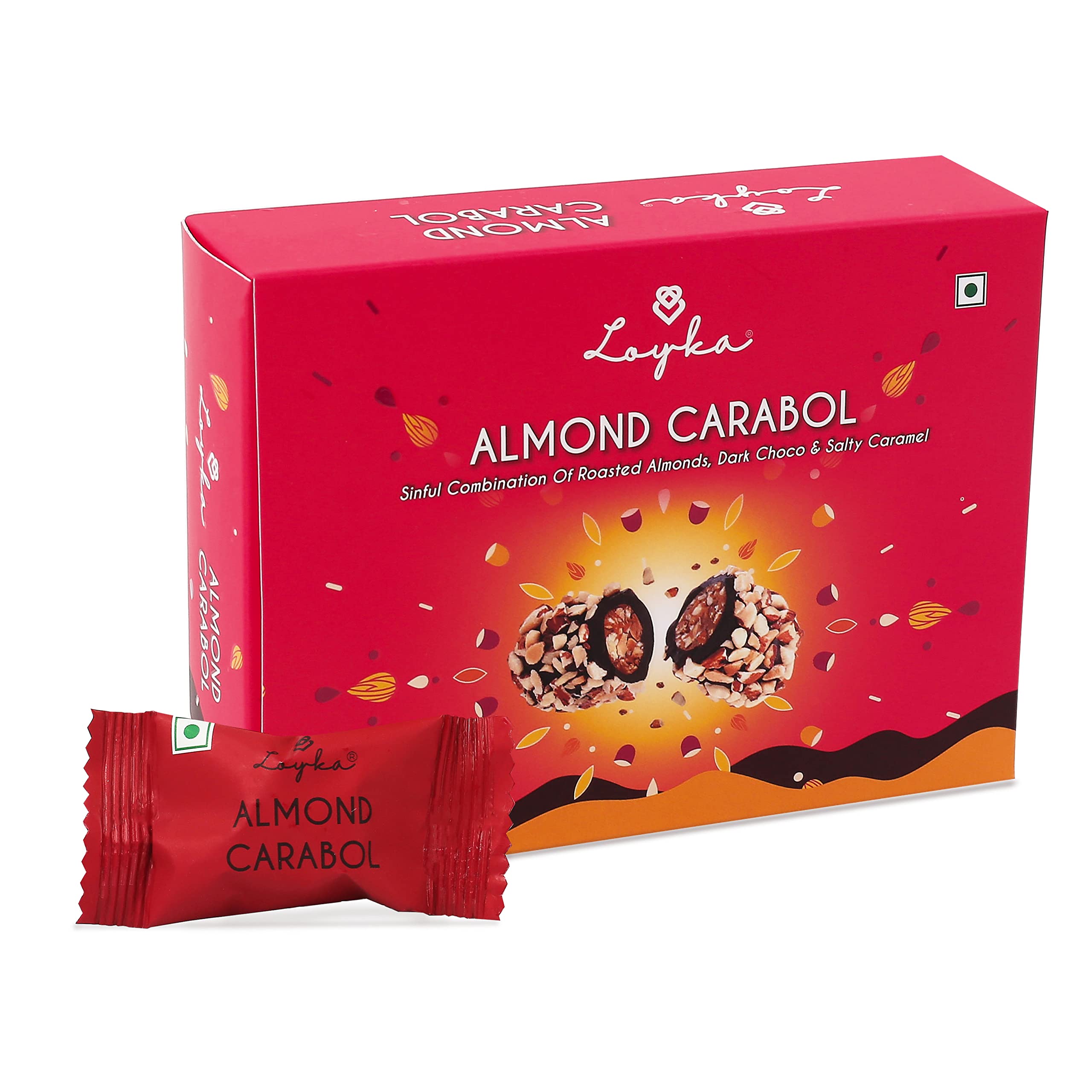 Loyka Almond Carabol Box - 9 pcs | Dark Choco, Salty Caramel, Roasted Nuts (50% california almonds) | Indulgent Dessert | Birthday, Anniversary, Wedding (B0B8YHDXFC) Amazon Price History, Amazon Price Tracker