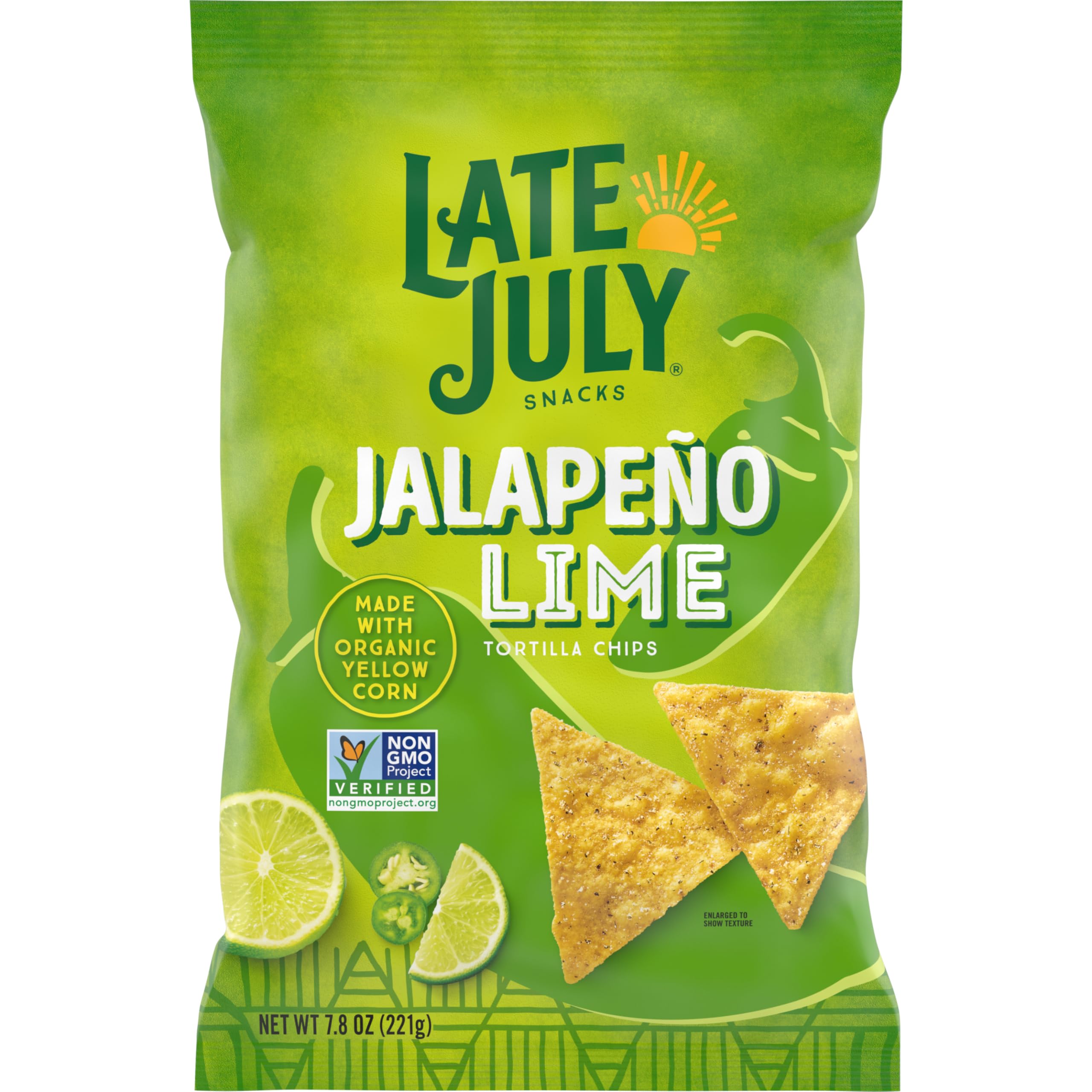 Snacks Jalapeno Lime Tortilla Chips, 7.8 OZ Bag