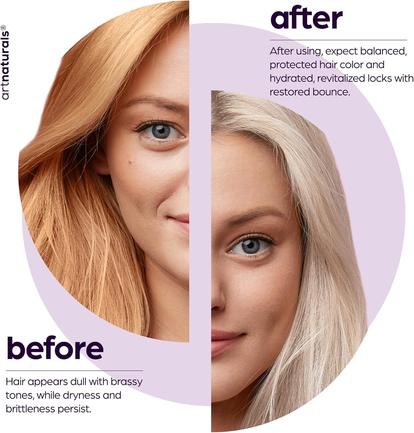 Artnaturals Purple Shampoo – (16 Fl Oz / 473ml) – Protects, Balances and Tones – Bleached, Color Treated, Silver, Brassy and Blonde Hair - Sulfate Free - Image 5