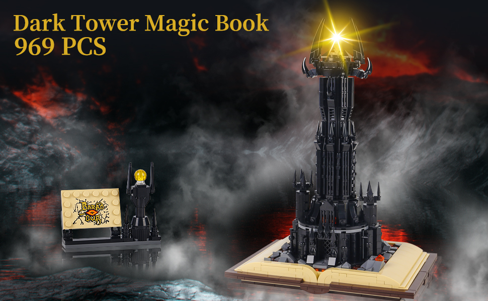 Lord Castle Set Costruzione Barad Dark Tower Con Luci LED, Ispirato Al Film, Giocattolo Regalo Per Bambini 6+