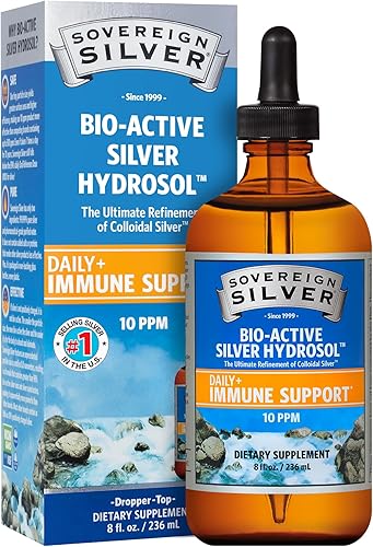 Sovereign Silver Bio-activo plata hidrosol para apoyo inmunológico10ppm 8 oz 1 1