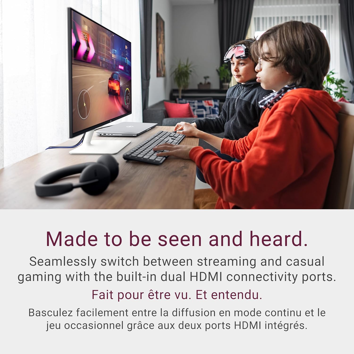 Dell S2425HS Monitor - 23.8 Inch, FHD (1920x1080) Display, 100Hz Refresh Rate 1500:1 Contrast Ratio, TÜV Rheinland Eye Comfort 4 Star, Integrated 2x5W Speaker, Height/Tilt/Swivel/Pivot - Ash White - Image 2