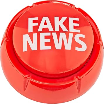 Fairly Odd Novelties Trumped Up Fake News Button - 7 Hilarious Donald Trump Sayings for Political Humor - Red, A Must-Have for Parties and Office Fun!