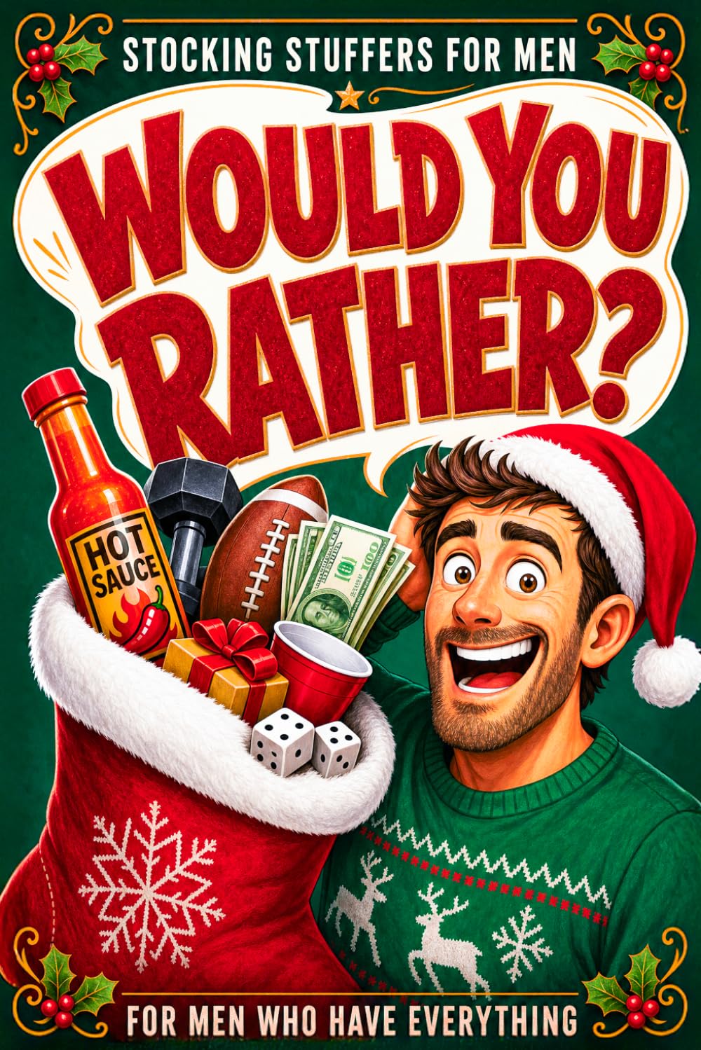 Stocking Stuffers for Men Who Have Everything: Would You Rather? Funny and Awkward Questions with Dares, Games, and Other Scenarios | Secret Santa, White Elephant and Christmas Gifts for Him
