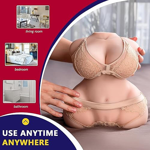 Miniatura 6 de Muñeca sexual de tamaño real para hombre, juguete vaginal con pechos realistas, anal, 12 libras, torso sexual realista de TPE masturbadores