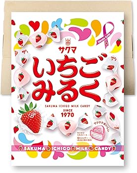 Amazon.co.jp: サクマ製菓 いちごみるく 83g PSJBOX いちごキャンディ