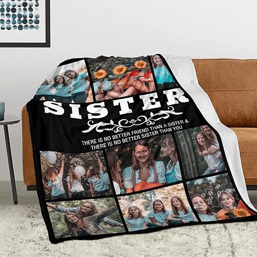 Miniatura 10 de Manta personalizada con fotos de texto, regalos personalizados para parejas, manta con imagen personalizada "I Love You", regalos para esposa,