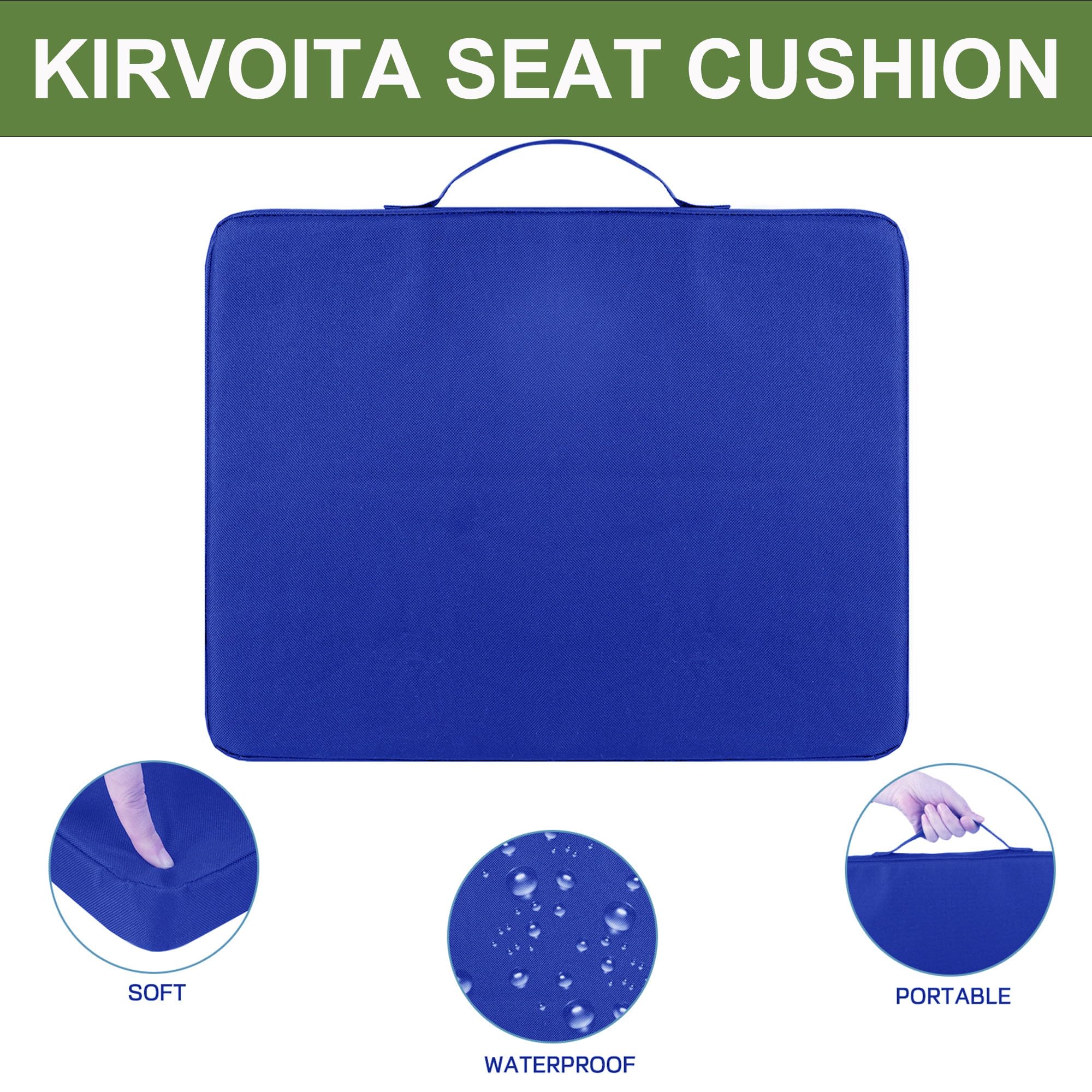 Kirvoita Portable Bleacher Seat Cushions 4 Pack, Waterproof Oxford