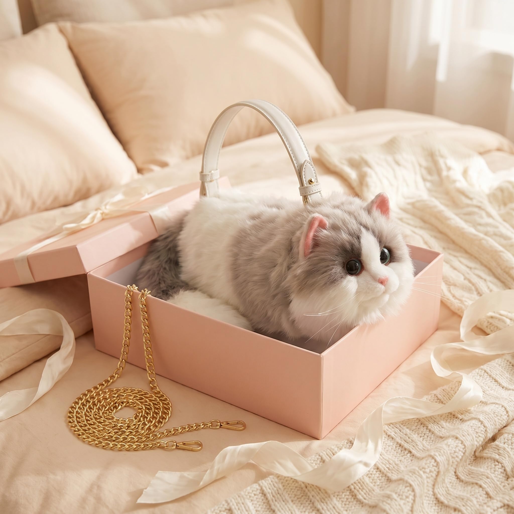 Cat Bag - Bolsa de gato de peluche Mujer