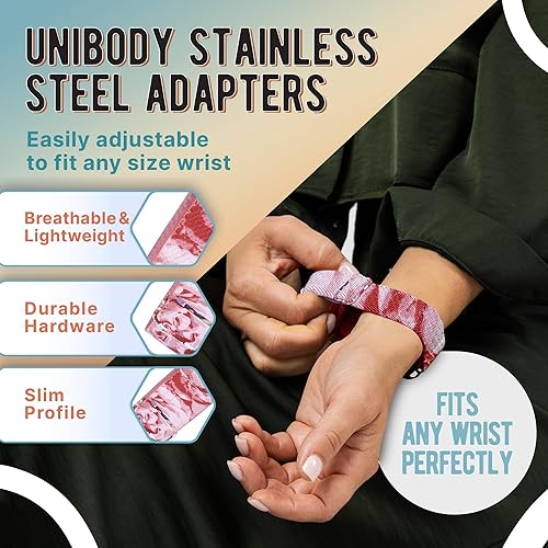 Miniatura 2 de Braxley Correas para Apple Watch, elásticas y lavables, ajustables con correas de Apple Watch para mujeres y hombres, compatible con Apple Watch