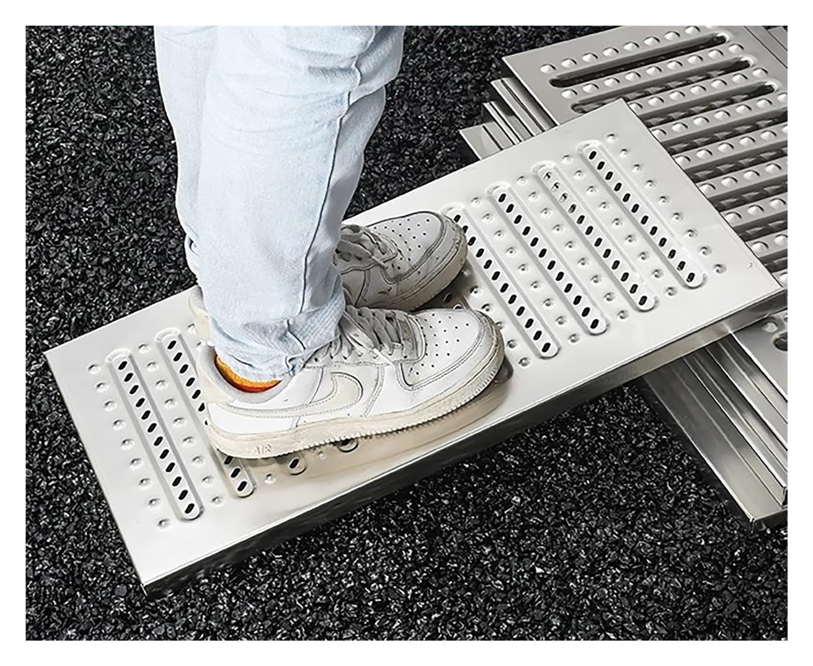 WQPMNYG Stainless Steel Drain Grates & Covers - Rustproof Design for Optimal Sewer & Gutter Drainage Solutions Heavy-Duty & Easy to Install