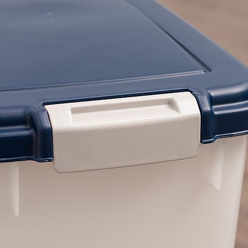 Miniatura 6 de IRIS USA Contenedor hermético de almacenamiento de alimentos para perros, hasta 38 libras, ruedas acoplables, para perros, gatos, pájaros y otros