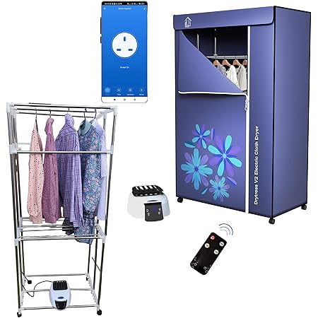 PowerDri 3-Tier Electric Heated Clothes Dryer – Foldable Free Standing Drying Rack – Silver