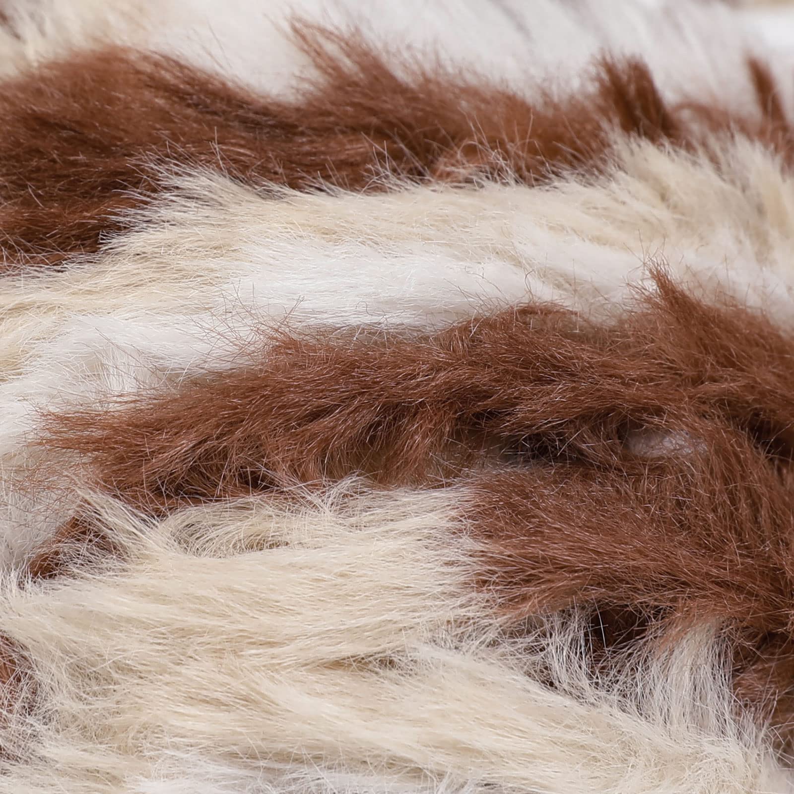 Pretty Jolly 4 Balls Faux Fur Yarn Super Soft & Fluffy, Crochet & Knitting, Chunky Eyelash Yarn (Calico Cat) - Image 2