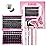 FADLASH DIY Lash Extension Kit - Lash Clusters with D Curl, Bond & Seal - Glue Remover & Tweezers for Home Use (100D+200D-0.07D-12-18MIX)