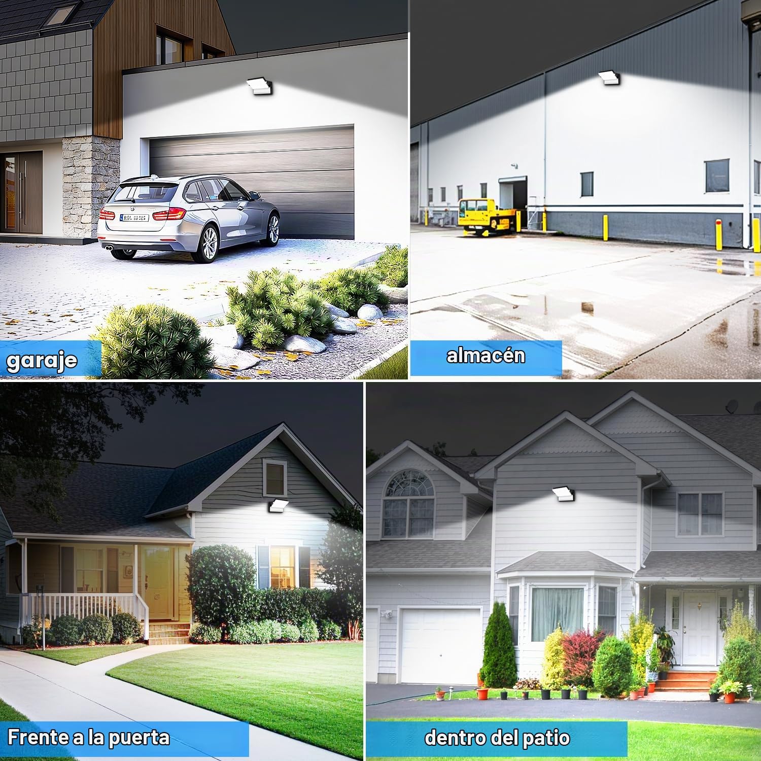 Kingwen LED Außenwandleuchte 120W,14000lm,6000K Kaltweiß,IP65,360° | Schwarze Aluminium-Wandlampe,14000lm,6000K Kaltweiß,360° schwenkbar für Fassade,Garage,Einfahrt und Lagerhalle