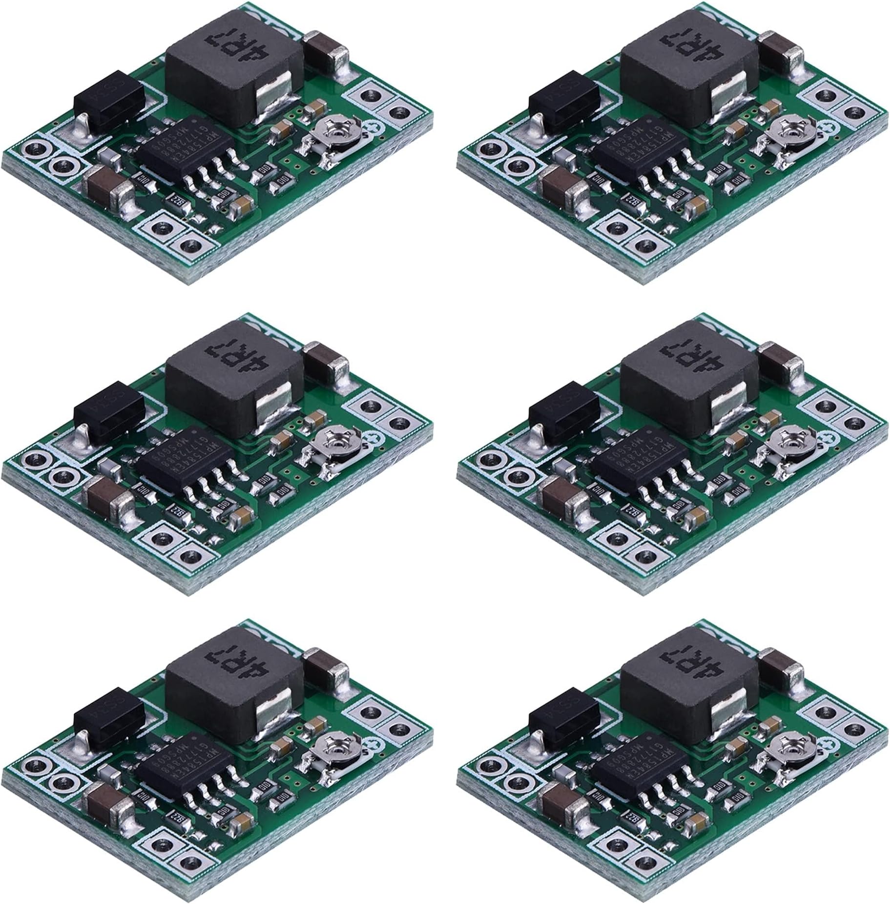 EBOOT Mini MP1584EN DC-DC Buck Converter Adjustable Power Module 24V to 12V 9V 5V 3V(6 Pack)