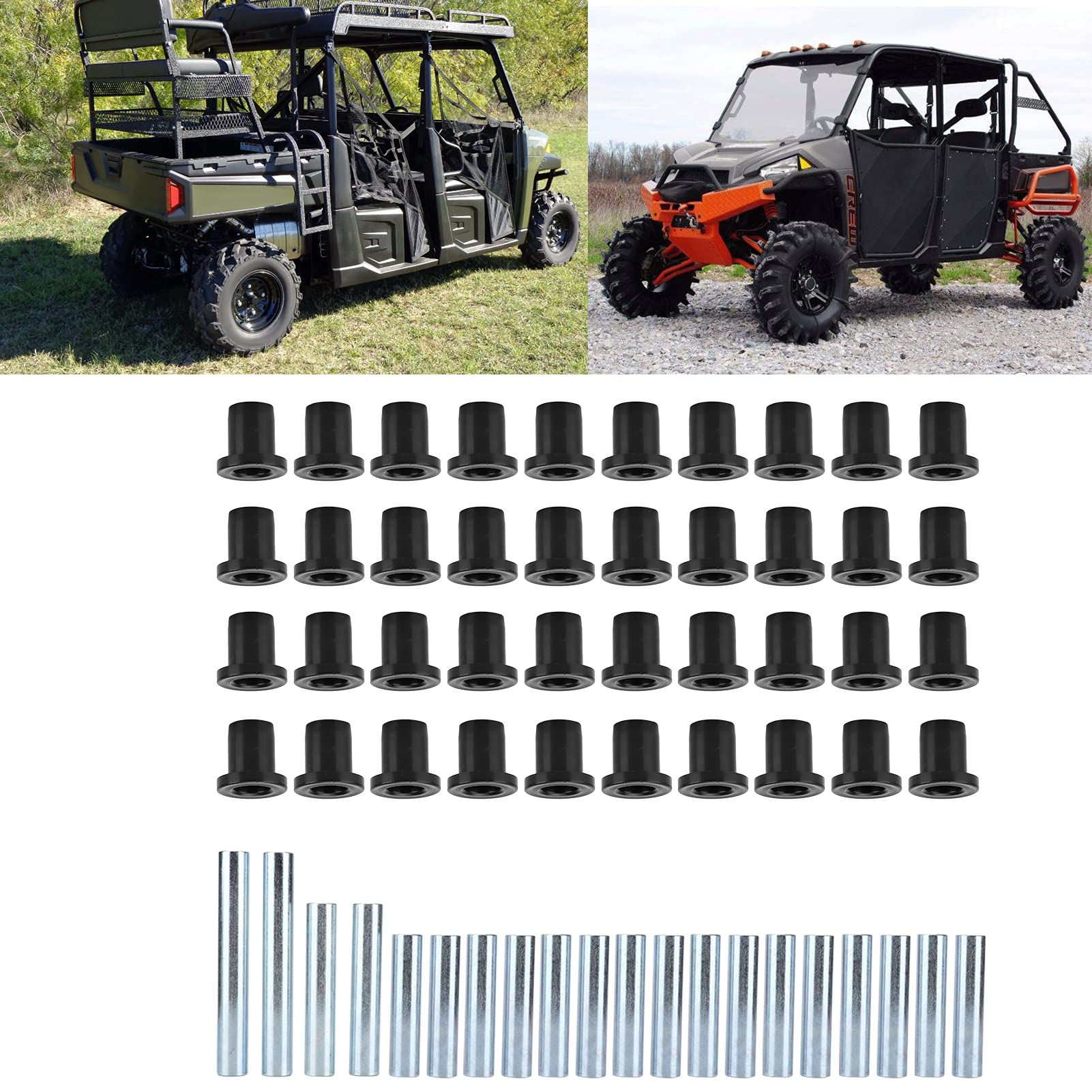 Kit De Douilles De Bras A Pour Polaris RZR 800/800S/800 4 (2008-2014) – 24 Pièces Plastique + 4 Métal