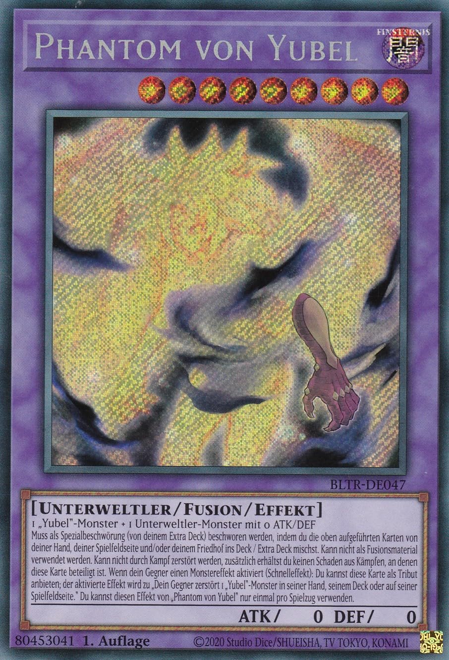 BLTR-DE047 - Phantom von Yubel - Secret Rare - Deutsch - Battles of Legend: Terminal Revenge - mit LMS Trading Fieldcenter-Karte Yugioh