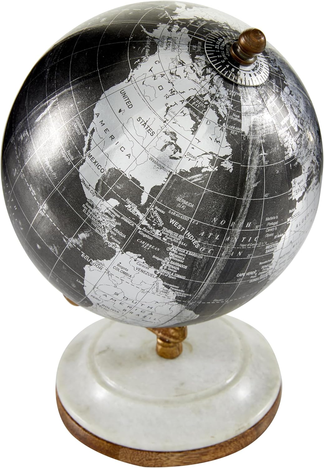 Globetrotter's Dream: Black 5" Modern Marble Base Globe