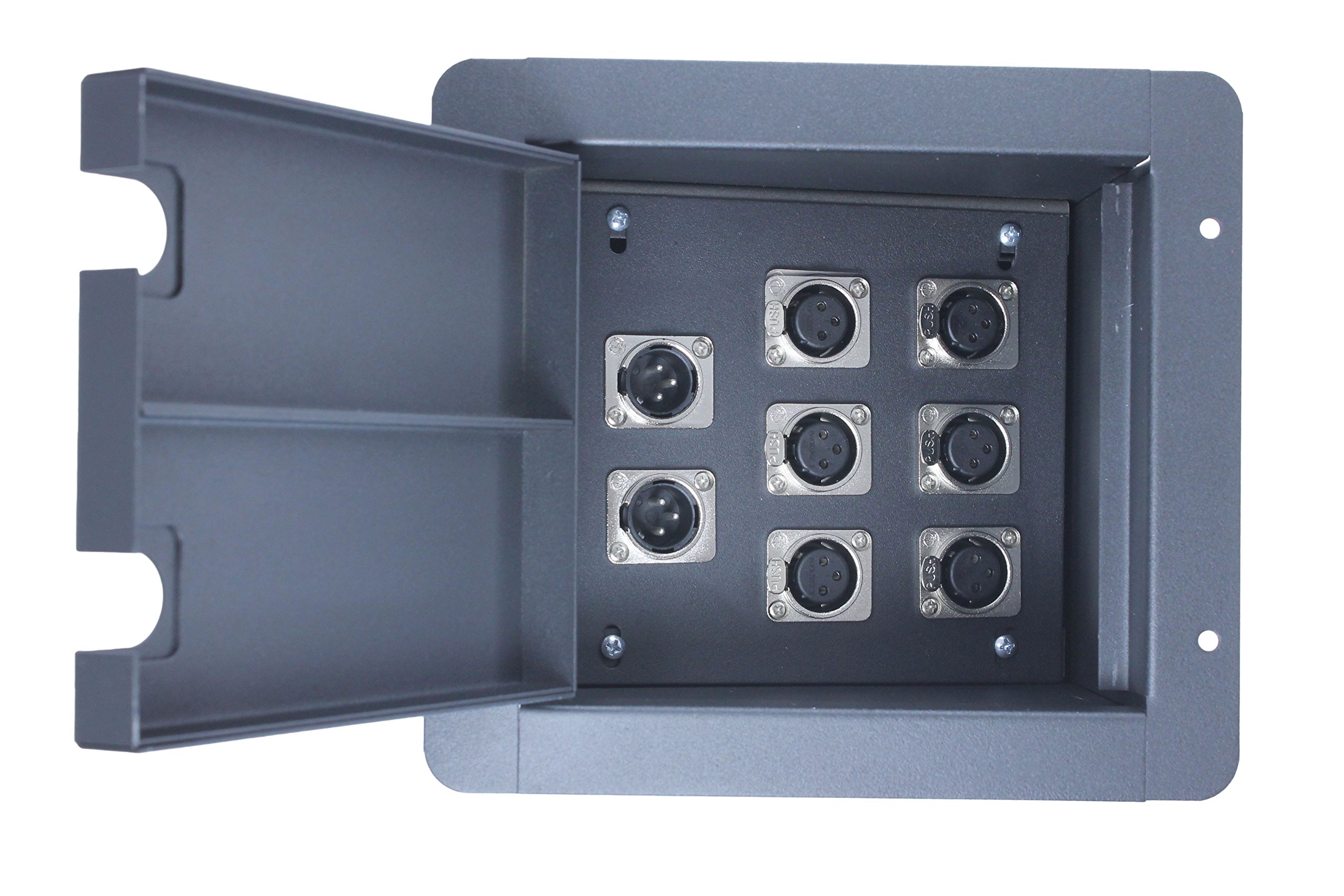 Pro Audio Recess Stage Floor Box Black (6-XLR Female + 2-XLR Male)-picture-24