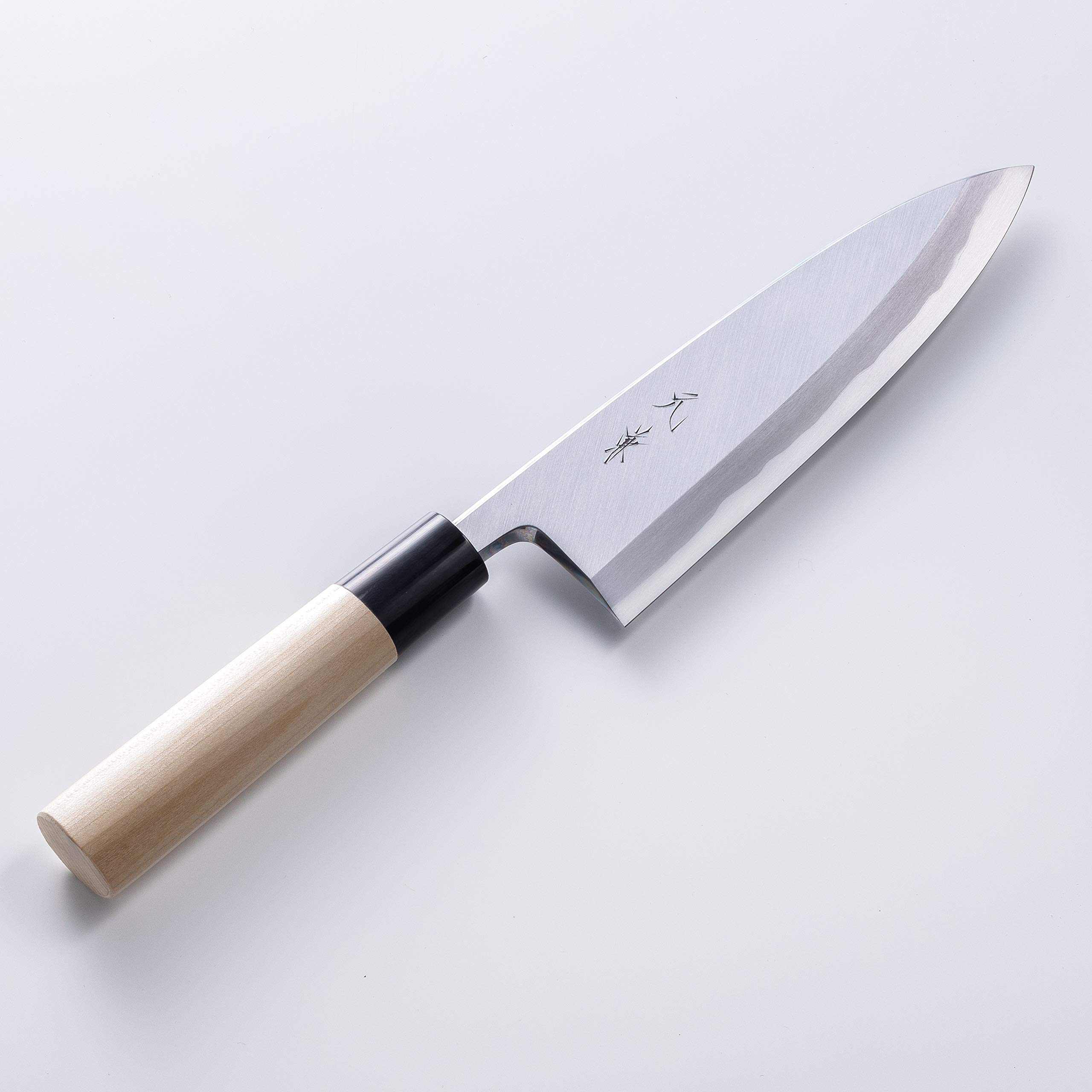 正義作☆出刃包丁・本水牛天然木柄☆㊨手研ぎ済み・堺打刃物△記名有