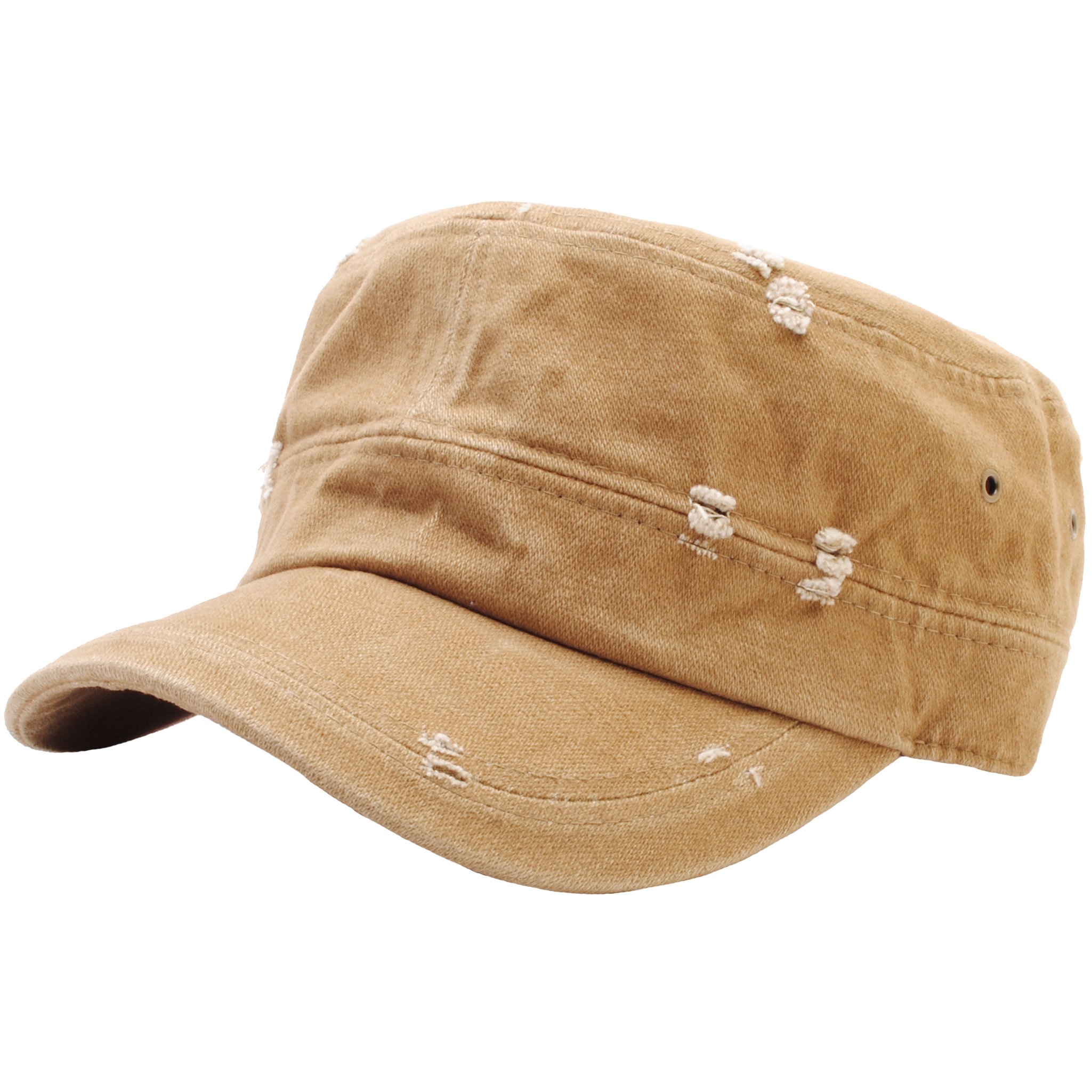 RaOnA49 Vintage Washing Distressed Urban Basic Army Cap Cadet Military Hat Truckers