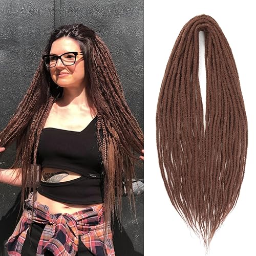 WIGNEE Extensiones de rastas sintéticas rectas de 24 pulgadas, 10 hebras, extensiones de rastas (24 pulgadas, 30)