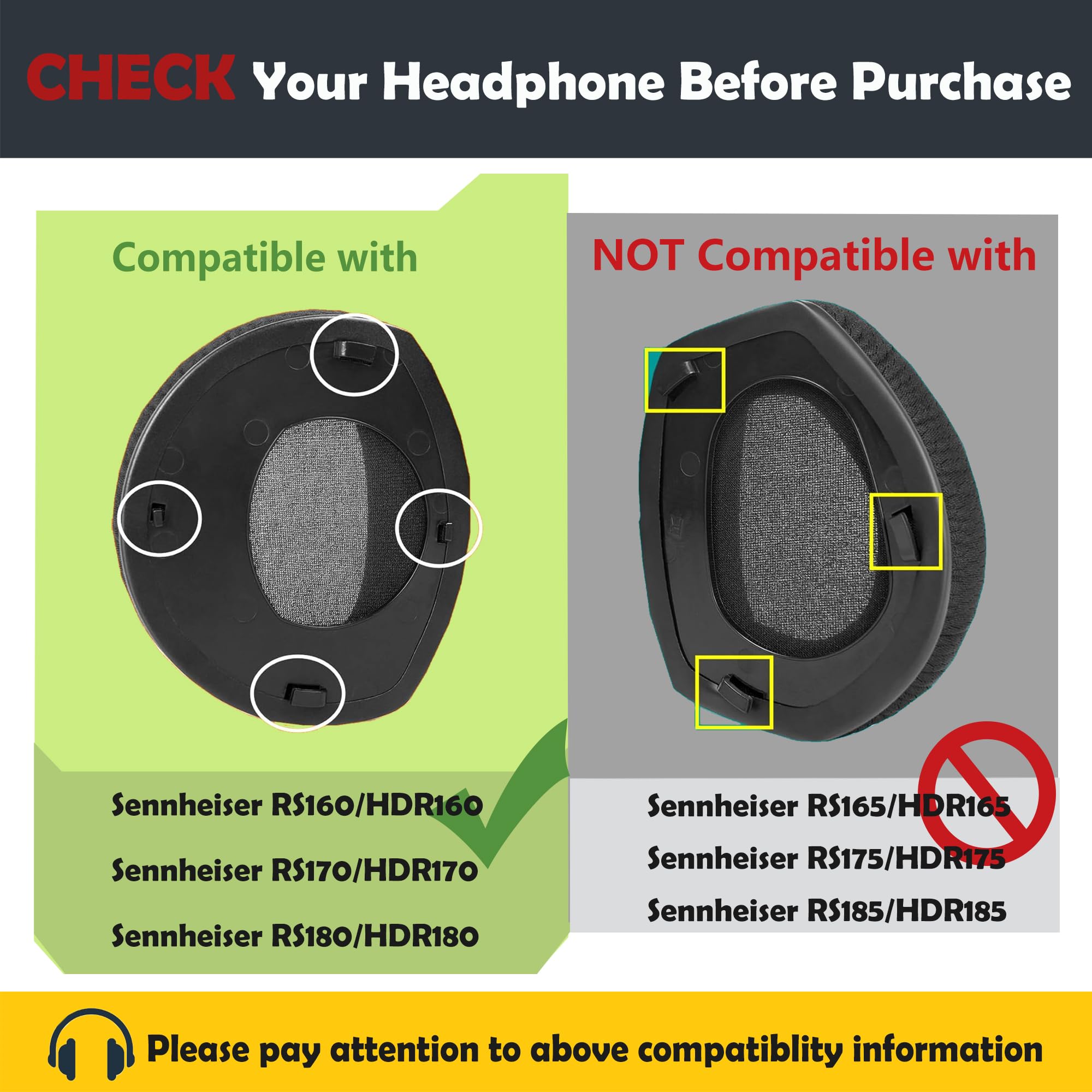 Kwmobile Set 2X Almohadilla Para Diadema Compatible Con Sennheiser
