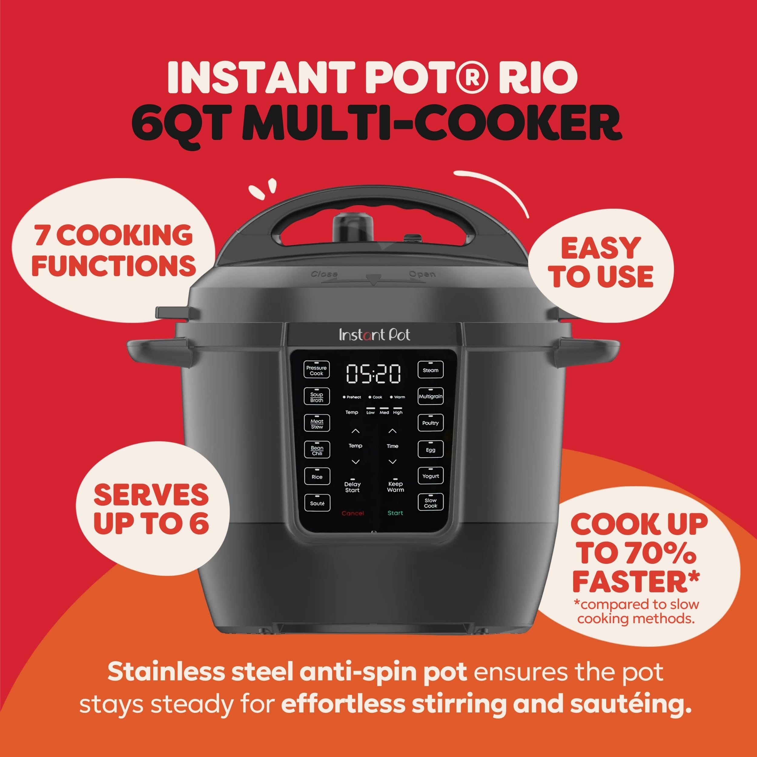 マルチ電気圧力鍋✳︎インスタントポット5.7L/RIO/1台7役/ISP1013 Instant Pot RIO, 7-in-1 Electric Multi-Cooker, Pressure Cooker