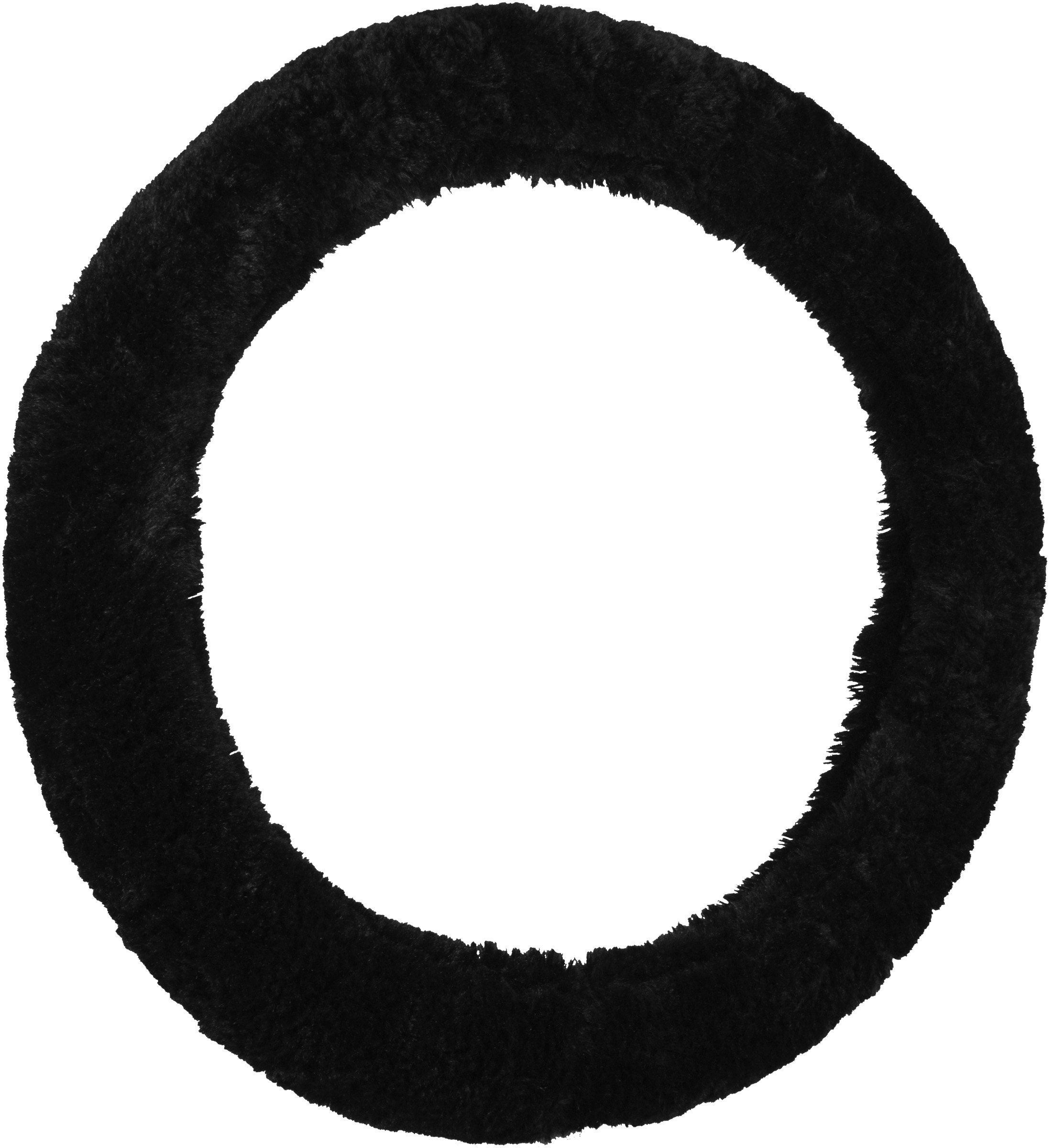 Bell Automotive 22-1-97596-9 Universal Neoprene Fluffy Black Steering Wheel Cover, Multi, One Size