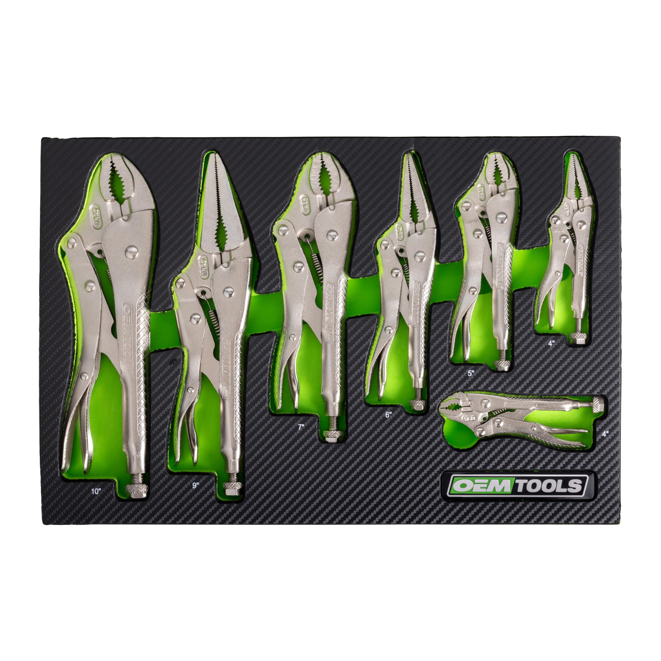 Amazon.com: OEMTOOLS 23987 7-Piece Set Locking Pliers, Curved and