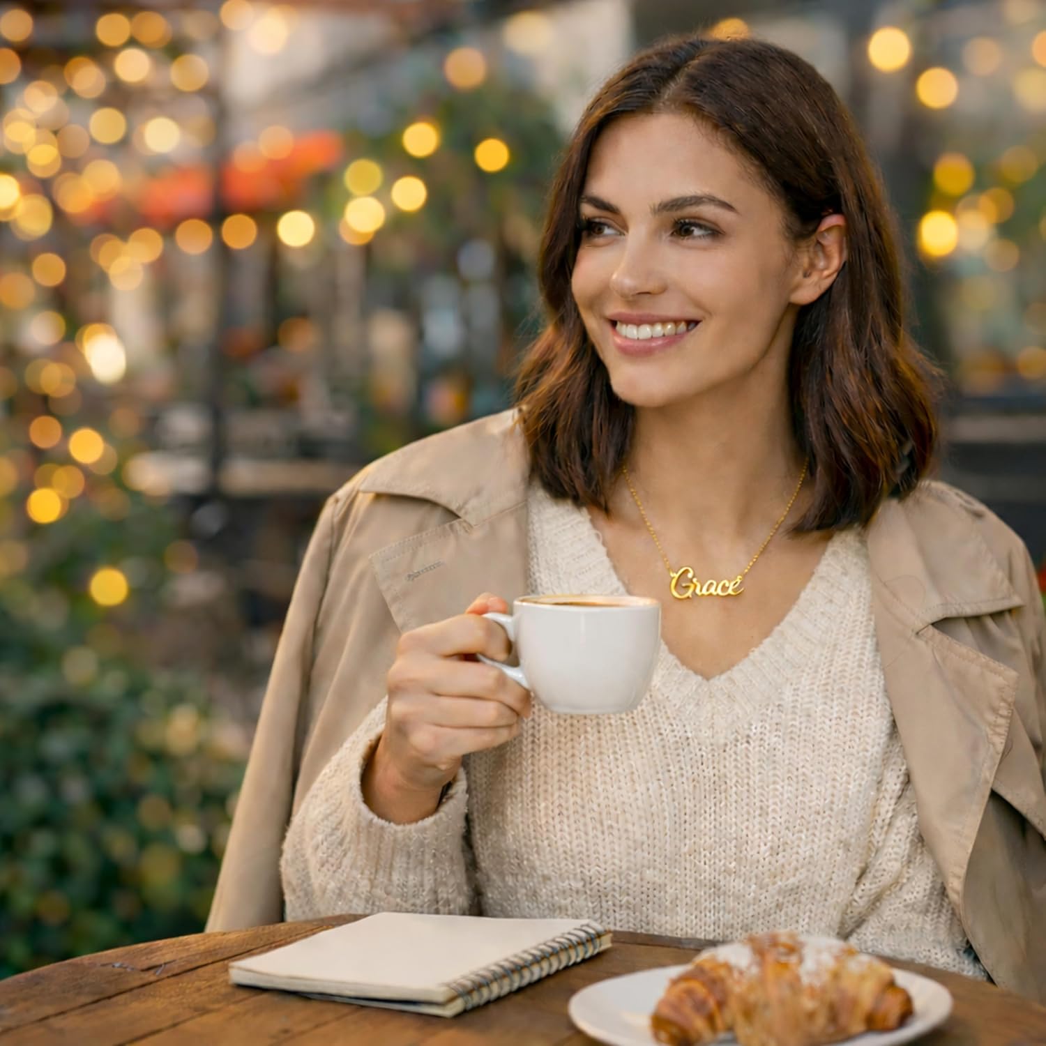 Name Necklaces for Women Gold Plated over 925 Sterling Silver – Personalized Script Name Pendant – Rose/White/Yellow Gold – Handmade Gift for Her, Birthday Jewelry with Font & Chain Options