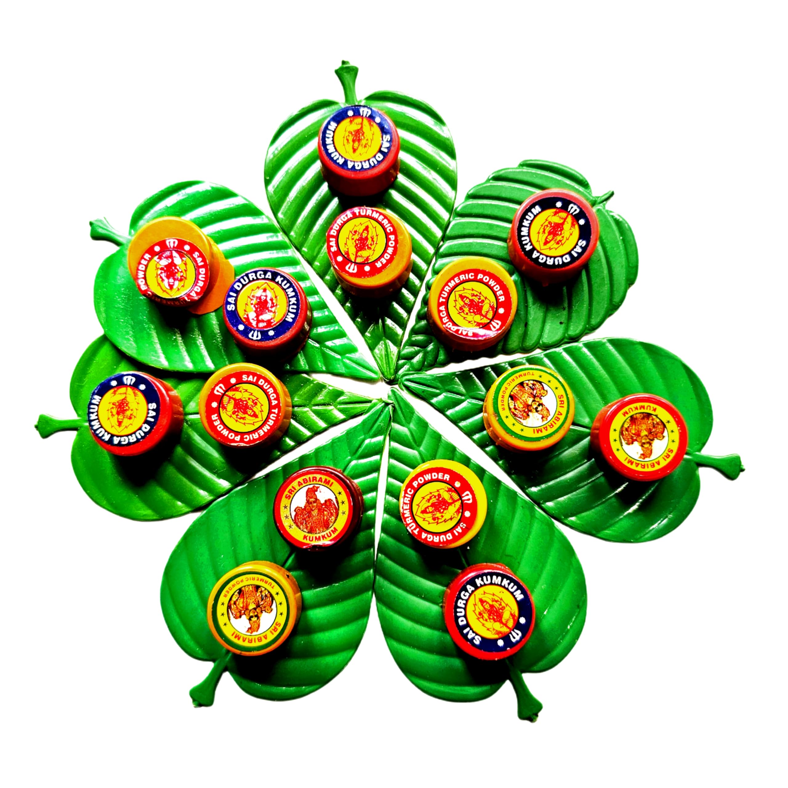Leaf Tamboolam Set - Kumkum & Turmeric Pooja Thali -5