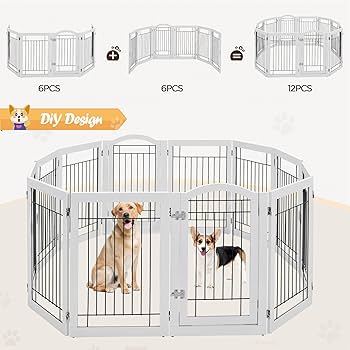 CHIEN　1001 Amazon.com : Yaheetech 32-inch Tall Dog Gate with Door Extra