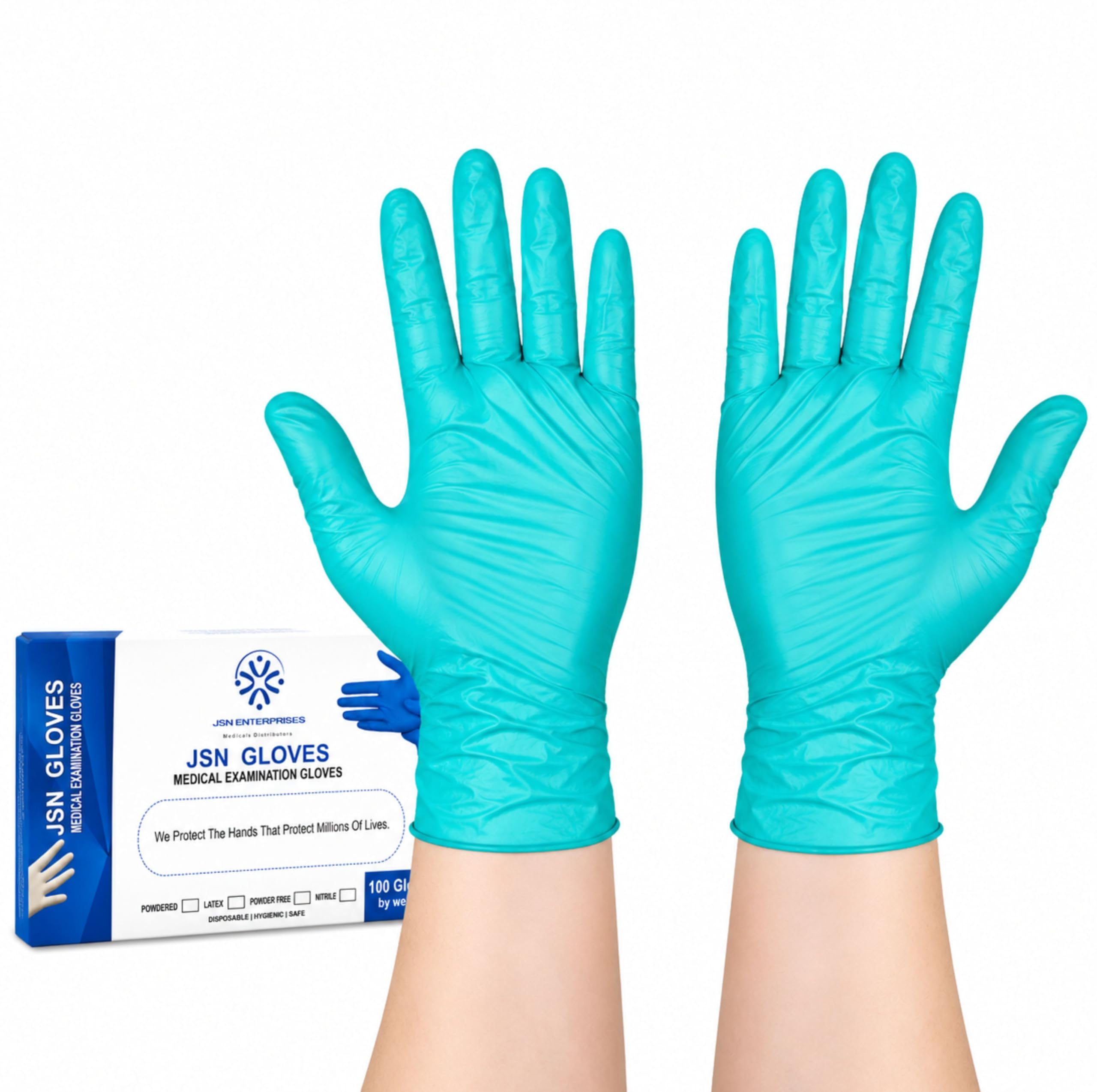 Medical Examination Gloves | Disposable Hygienic Gloves for Cleaning, Kitchen, Salon, Clinic & Household Use | Comfortable Fit & Flexible Design | Pack of 100 (Green, Small)-image-24