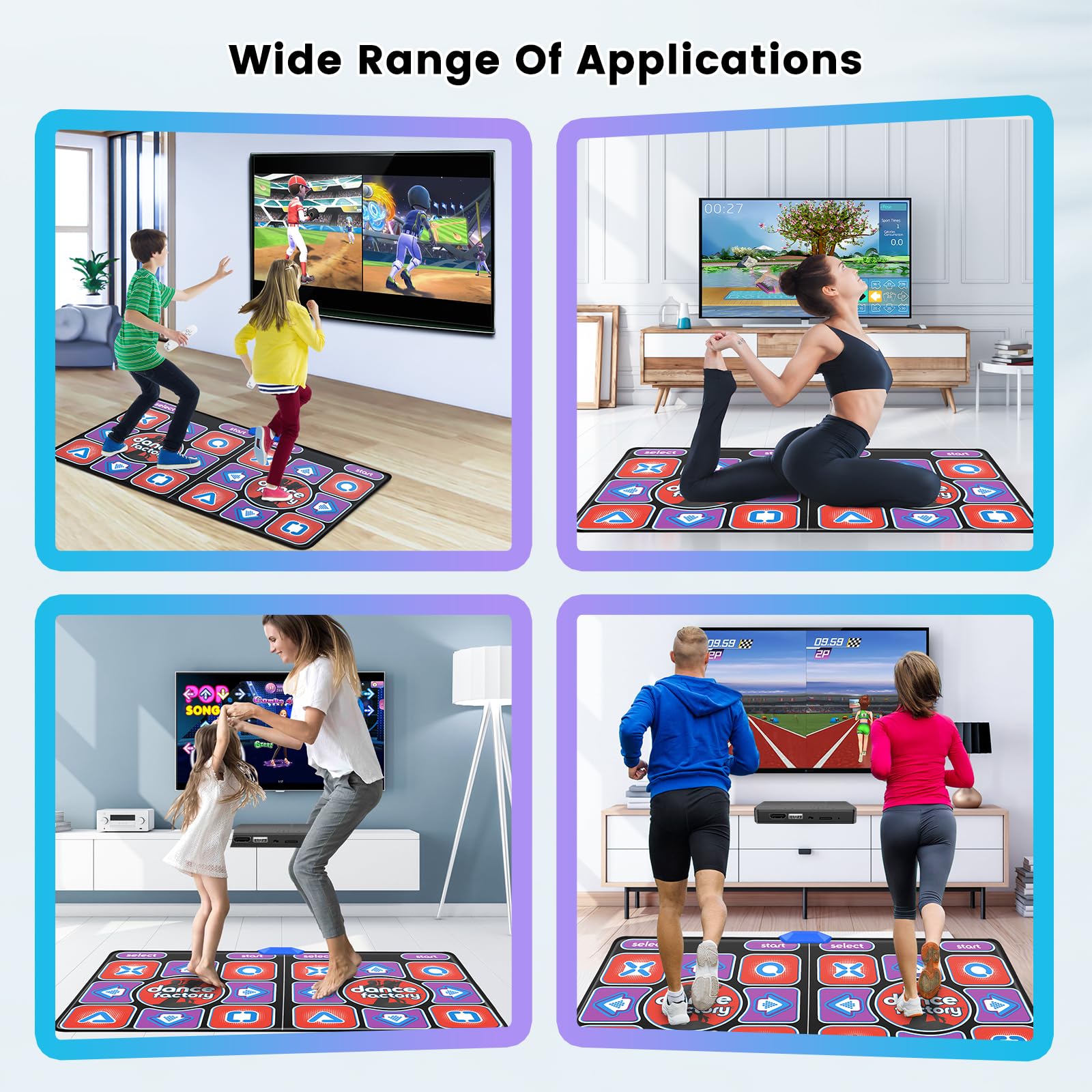 Tappeto da Ballo Bambina, 12 Tasti Tappeto Musicale Luminoso, con Bluetooth e Musica, Gioco Interattivo, Antiscivolo, per Bambini, Adulti, Ragazze e Ragazzi