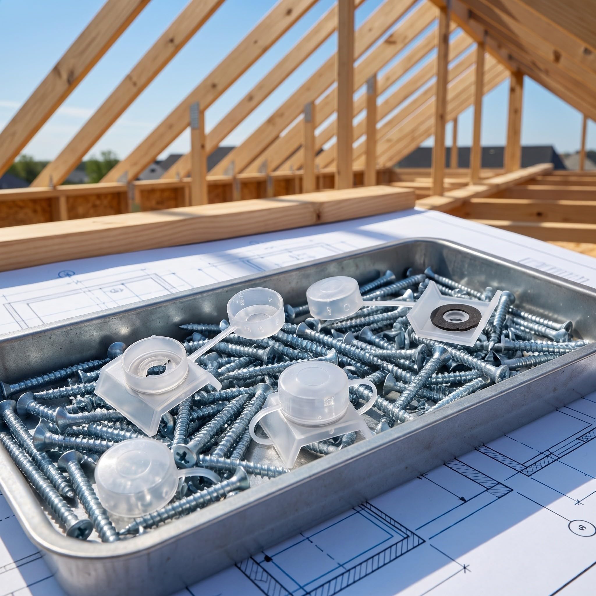 Dachblech Schrauben mit Transparentem Kunststoff Dichtungsring