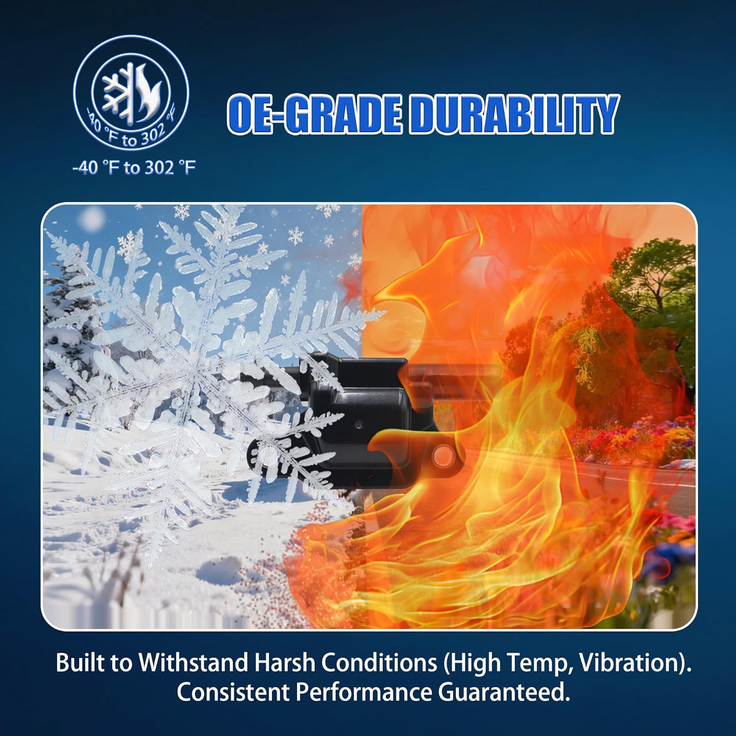 8PCS UF413 Square Ignition Coil Pack Compatible with Chevrolet GMC Cadillac Silverado Tahoe Suburban Sierra Yukon Avalanche Impala Camaro Corvette 5.3L 6.0L 6.2L V8, Replaces D510C 12570616 12611424