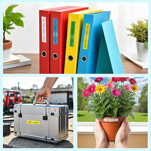 Miniatura 7 de RAEMALL Repuesto para cinta Brother P Touch TZe TZ de 0.472 in, 0.47 pulgadas, laminada blancarojoazulamarilloverde, TZe231 731, repuesto de