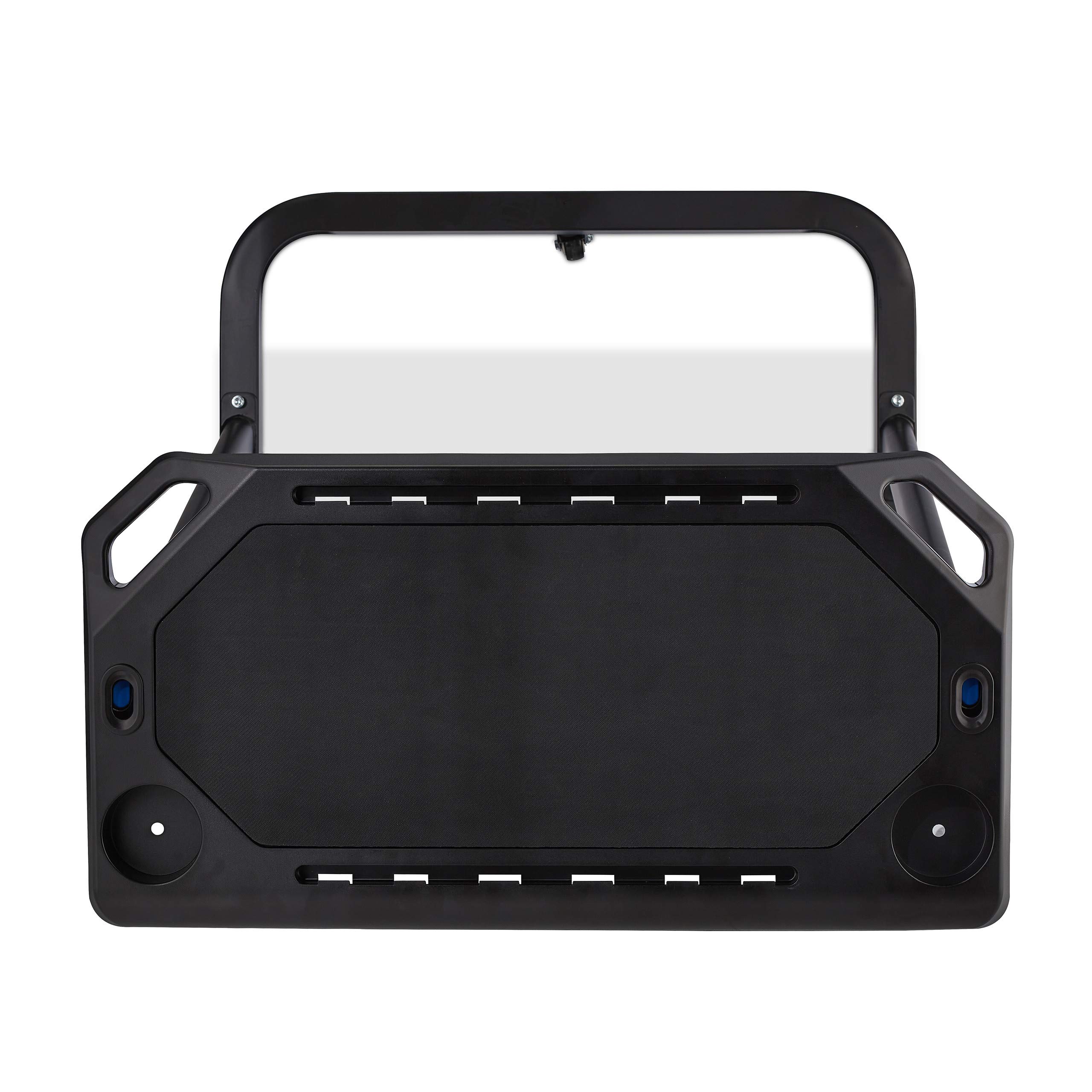 Relaxdays Tavolino Serviletto per Bicicletta, Altezza 88-125 cm, Tavolo Multiuso Porta Pc e Notebook, con Ruote, Nero
