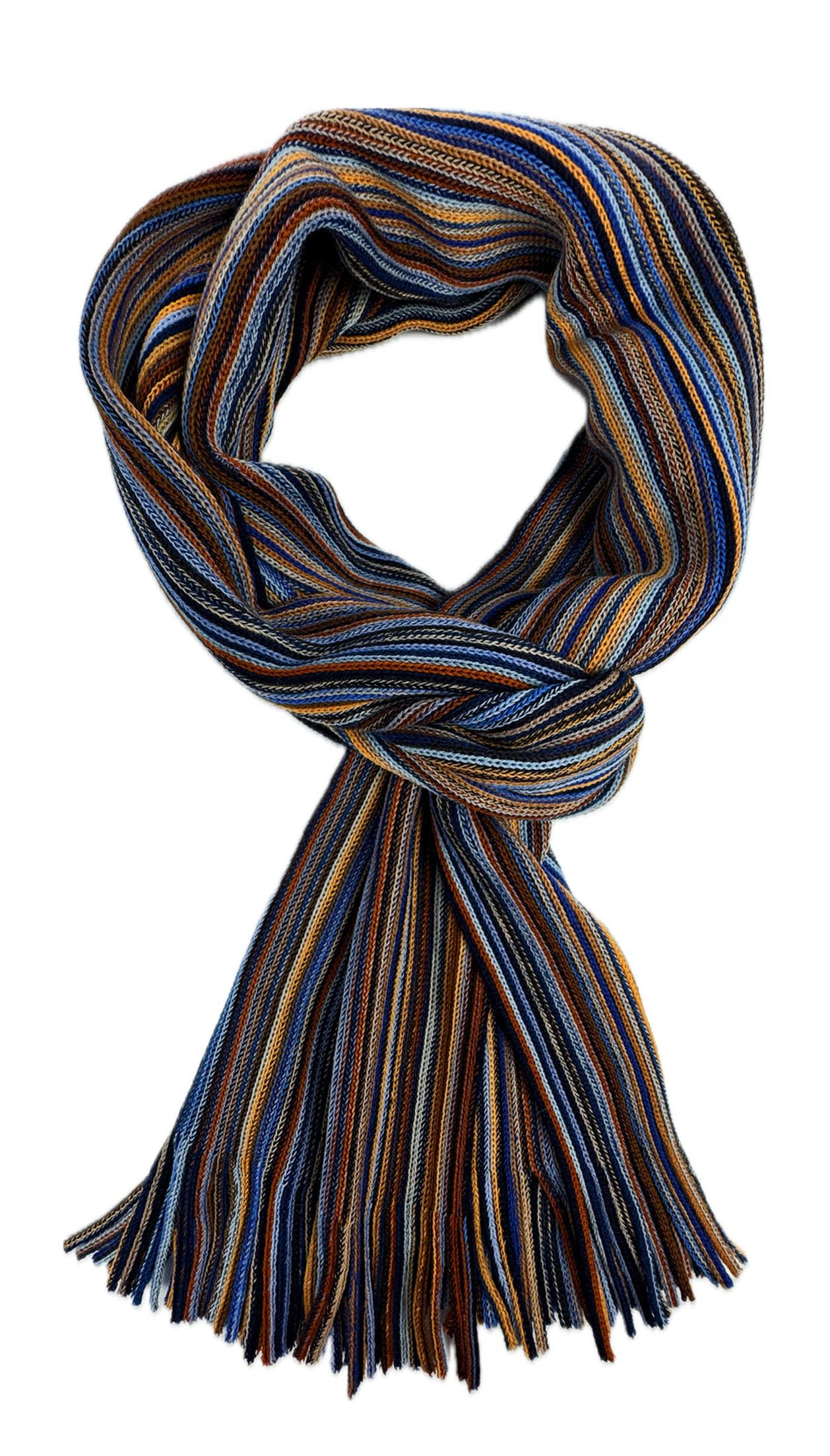 Rotfuchs Wollschal Strickschal Herrenschal Schal Unisex 100% Wolle gestreift bunt mehrfarbig