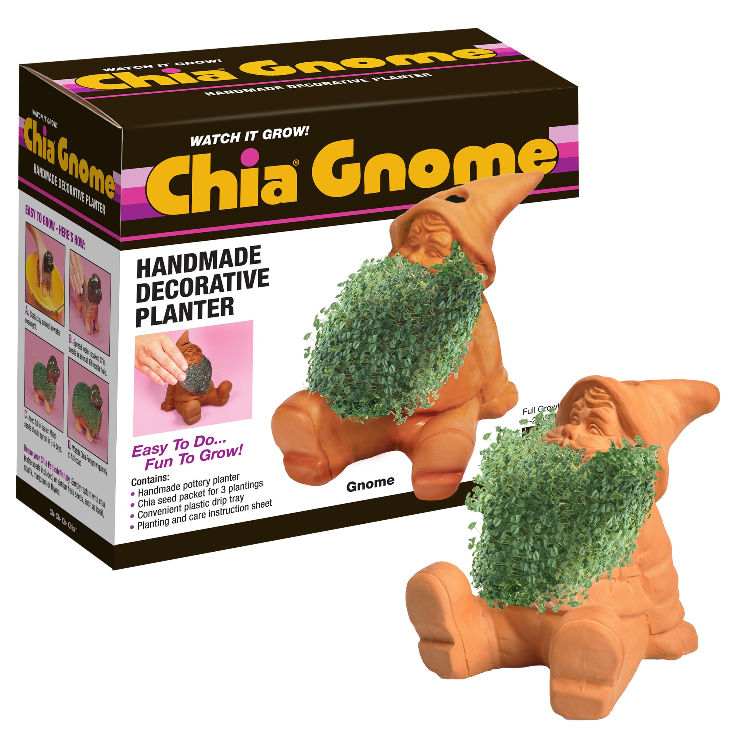 Amazon.com : Chia Pet Gnome with Seed Pack, Decorative Pottery