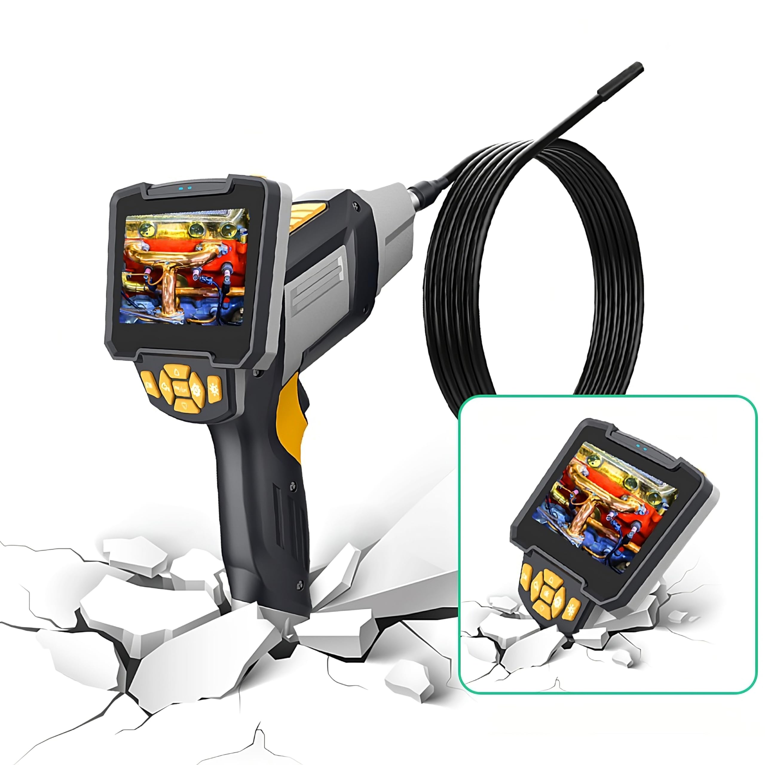 Endoscopio Industriale Con Schermo 4,3" - 2 Telecamere, 5 M Cavo, Impermeabile IP67 - Foto 5