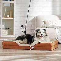 Vista 318 de Bedsure - Cama ortopédica extragrande para perros, sofá cama lavable para perros extragrandes, espuma de soporte con funda extraíble y lavable, negro