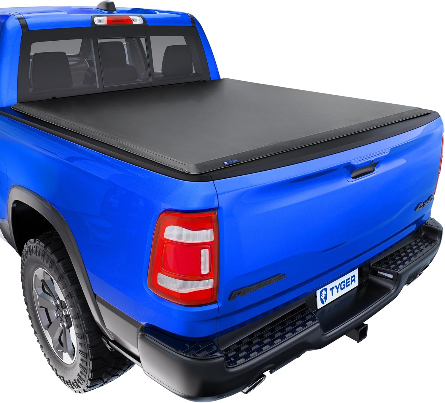 Tyger Auto T1 Soft Roll-up Truck Bed Tonneau Cover Compatible with 2019-2026 Ram 1500 (Not Fit 19-24 Classic) | 5'7