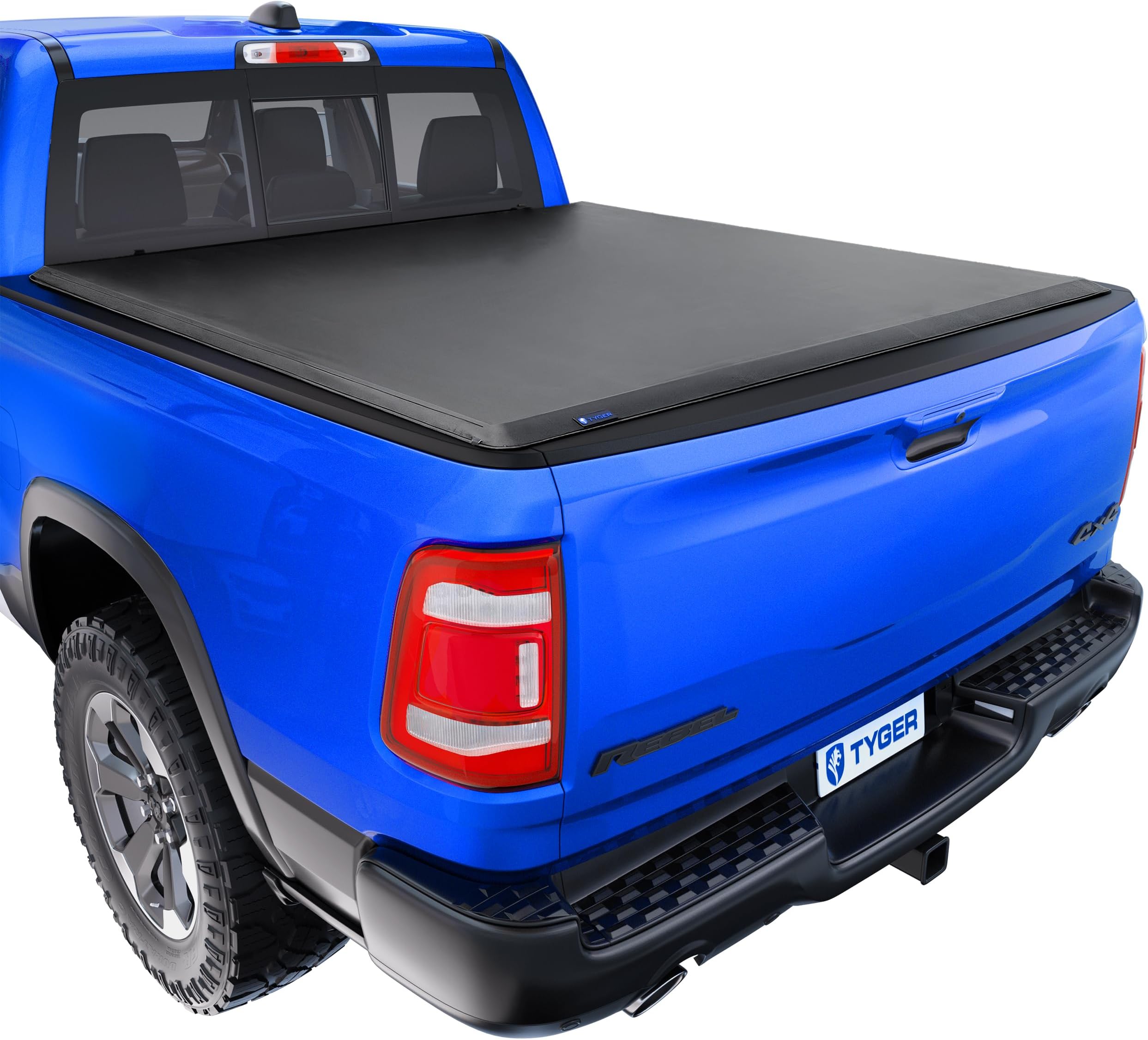 Tyger Auto T1 Soft Roll-up Truck Bed Tonneau Cover Compatible with 2019-2024 Ram 1500 New Body (NOT FIT 19-23 Classic) | 5'7" (67") Bed | TG-BC1D9046