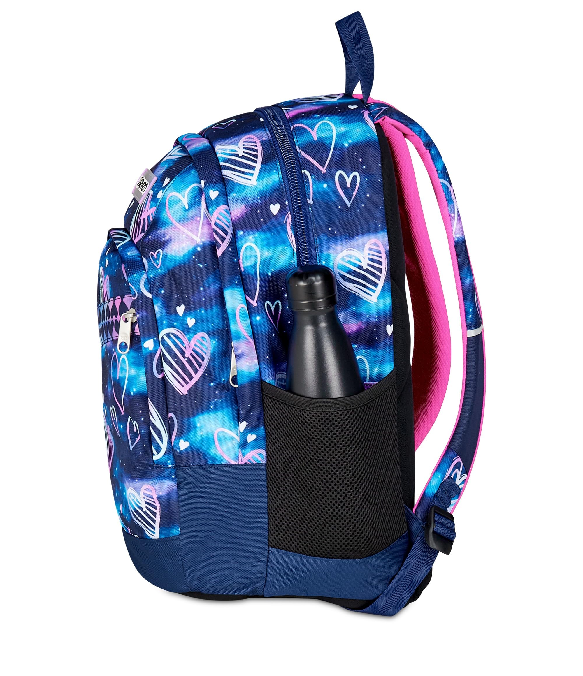 Seven Zaino Scuola Dual, Viola Fucsia, Doppio Scomparto Da 31 L, Tasca Per PC, Tasca Per Borraccia e Tasca Con Organizer, Scuola Media e Superiore, Zaino Per Ragazza