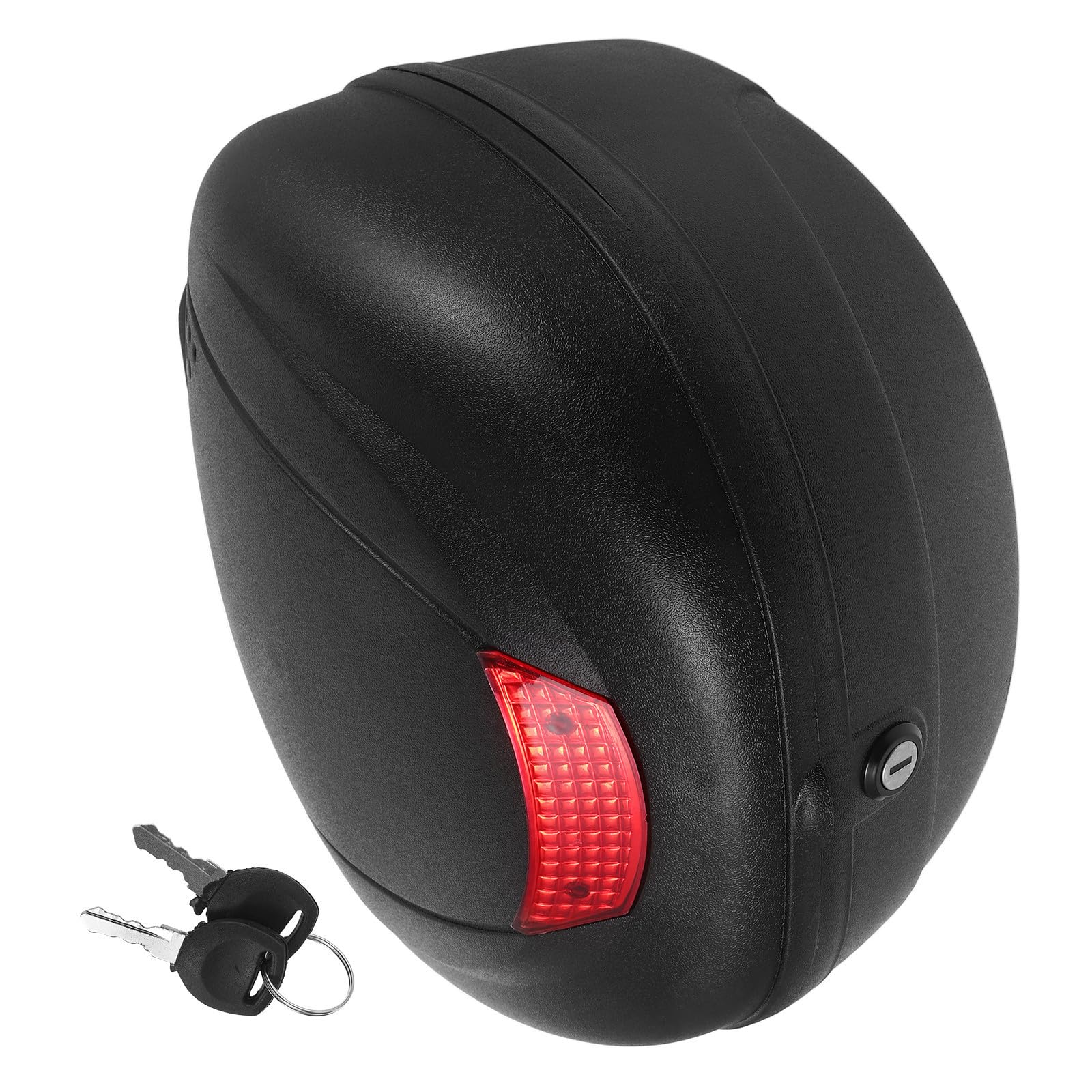 Top Case Moto en Plastique Noir 25L avec Support Bagages, Installation Facile, Capacité Spacieuse pour Usage Urbain