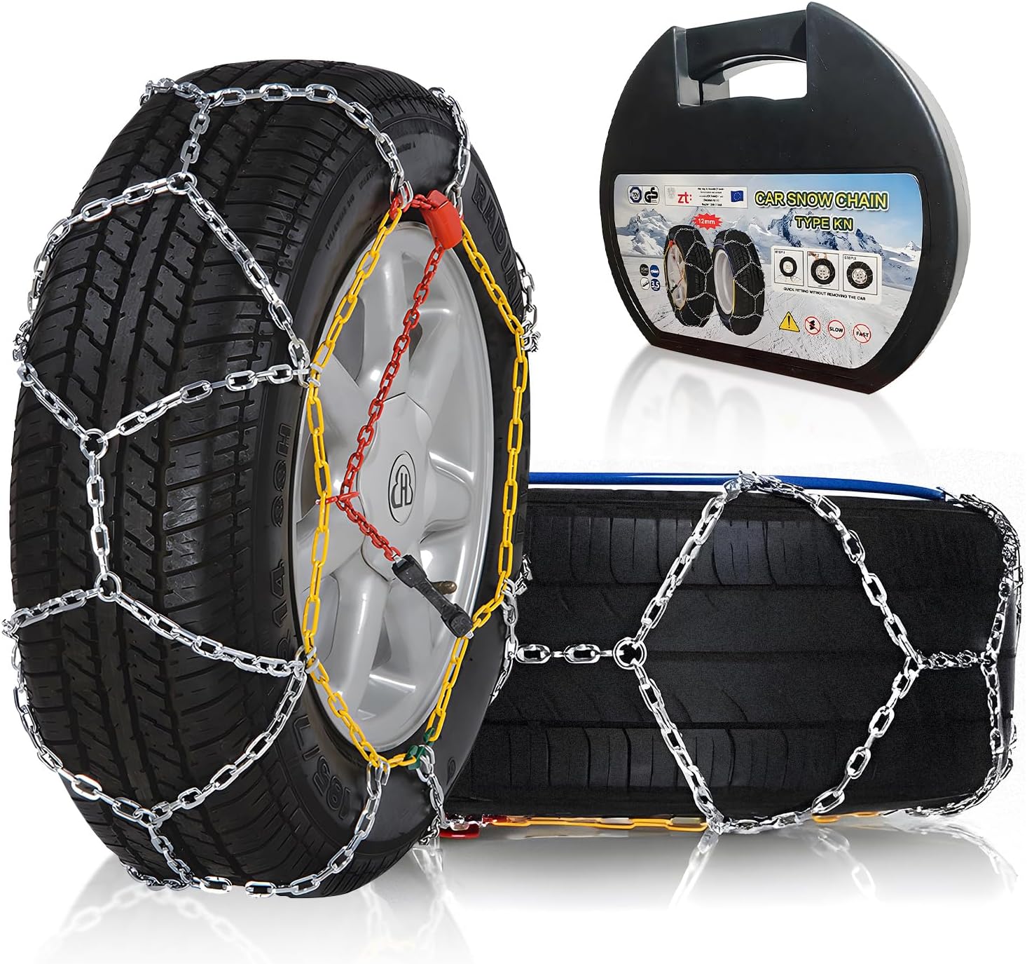 SCC SC1042 Radial Chain Cable Traction Tire Chain Set of 2